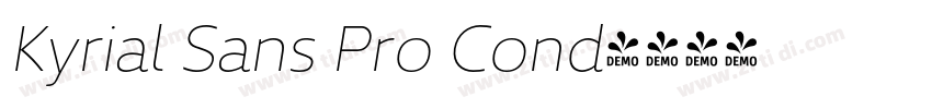 Kyrial Sans Pro Cond字体转换